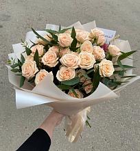 Букет Кремовые розы Латте в Семеновское