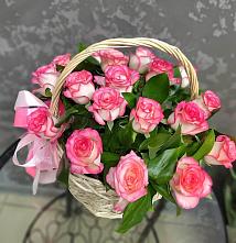 Цветочная композиция из Розы в корзине #REPLACE_PRED# Семеновское